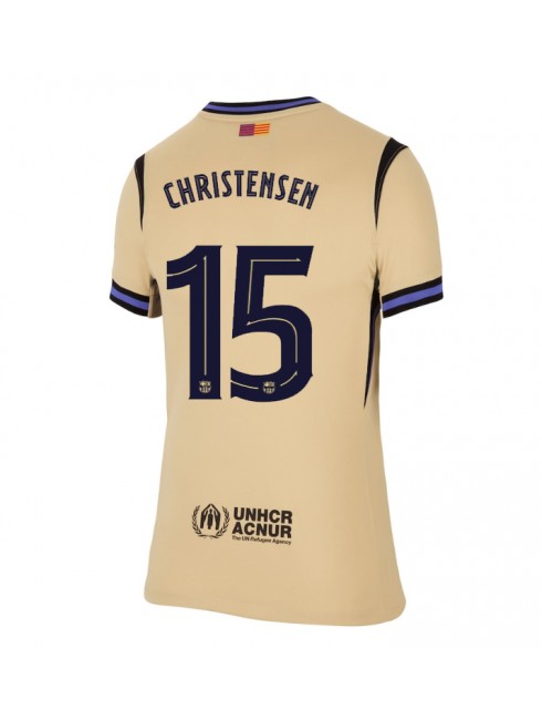 Barcelona Andreas Christensen #15 Replika Borta Kläder Dam 2025-26 Kortärmad Barcelona Andreas Christensen #15 Replika Borta Kläder Dam 2025-26 Kortärmad